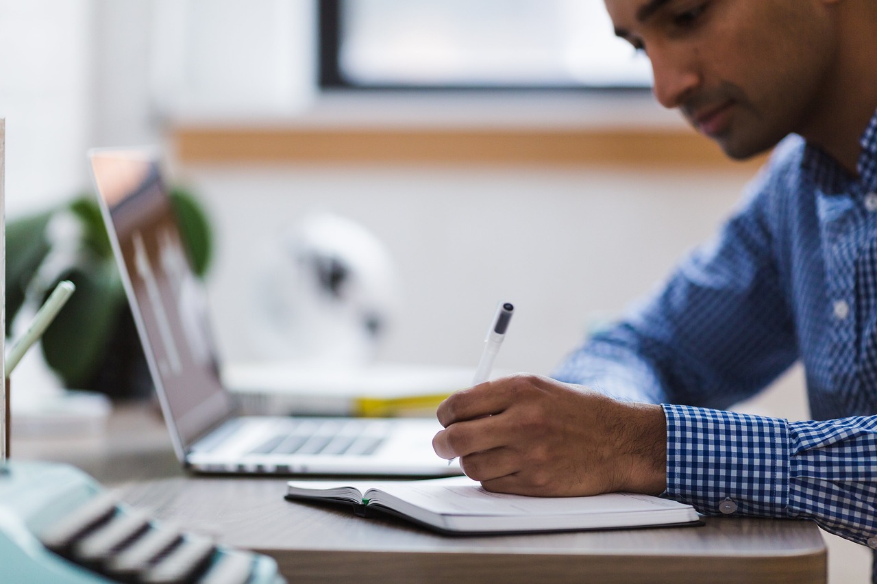 lawyer working at office computer